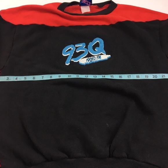 Vintage 80s FM 93Q Houston Radio 1980s Top 40 KKBQ The Bizz Sweatshirt Small - Picture 6 of 8